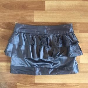 Metallic mini skirt with ripples - music festival